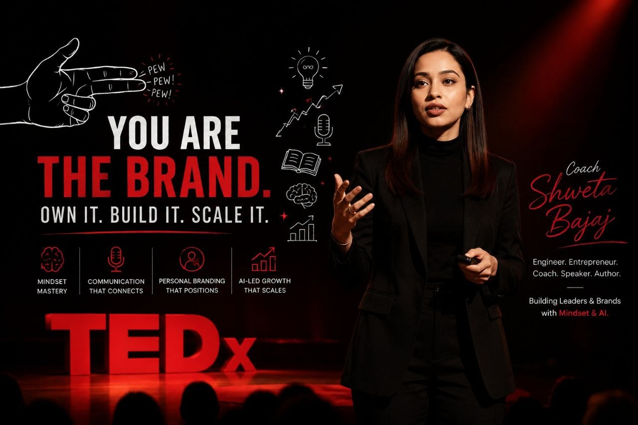 Coach Shweta on the TEDx stage